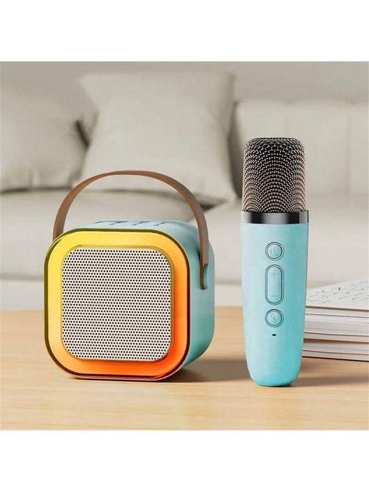 Portable Bluetooth Speaker with Microphone and LED Lights